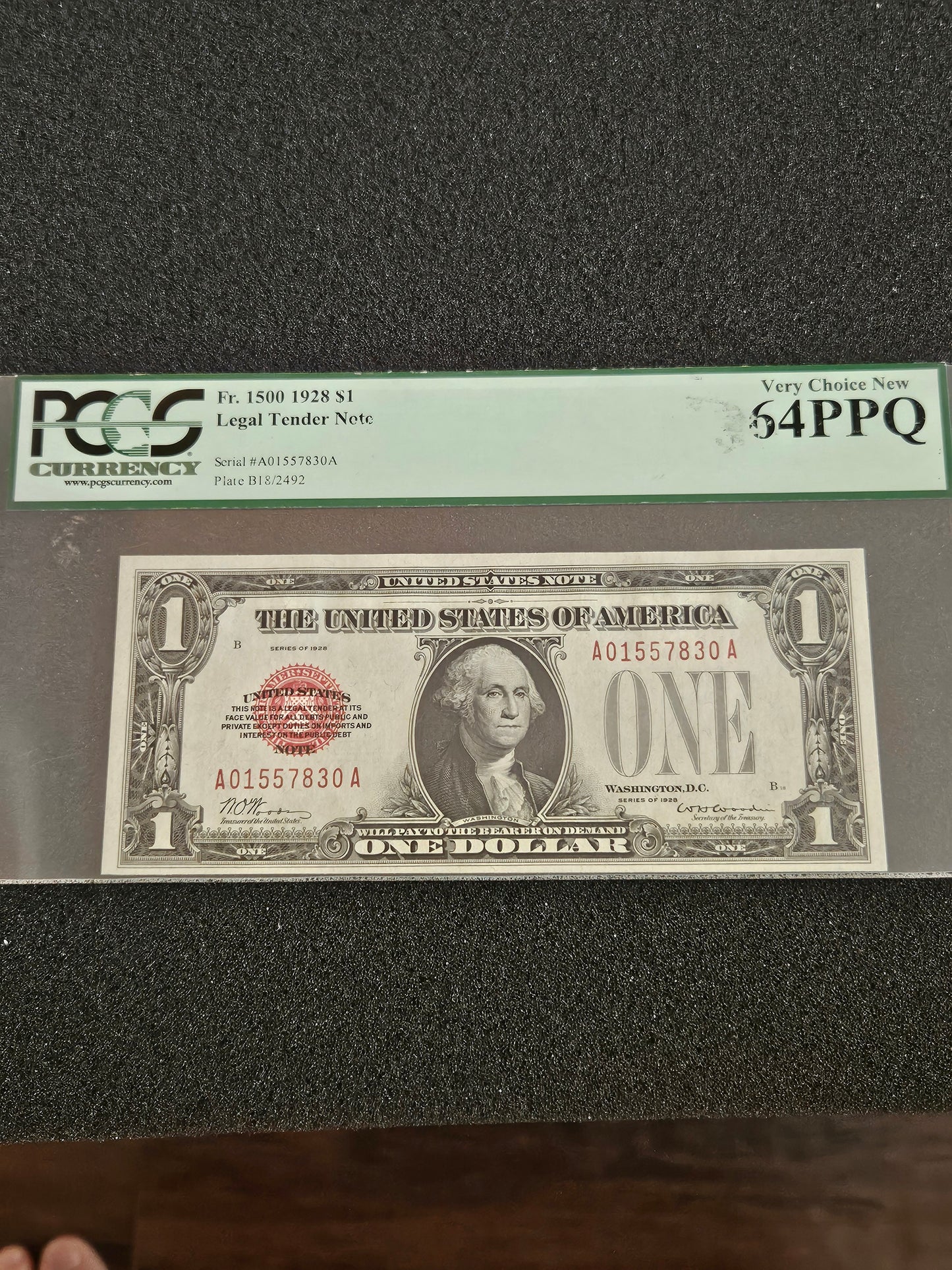 1928 $1 Red Seal Note