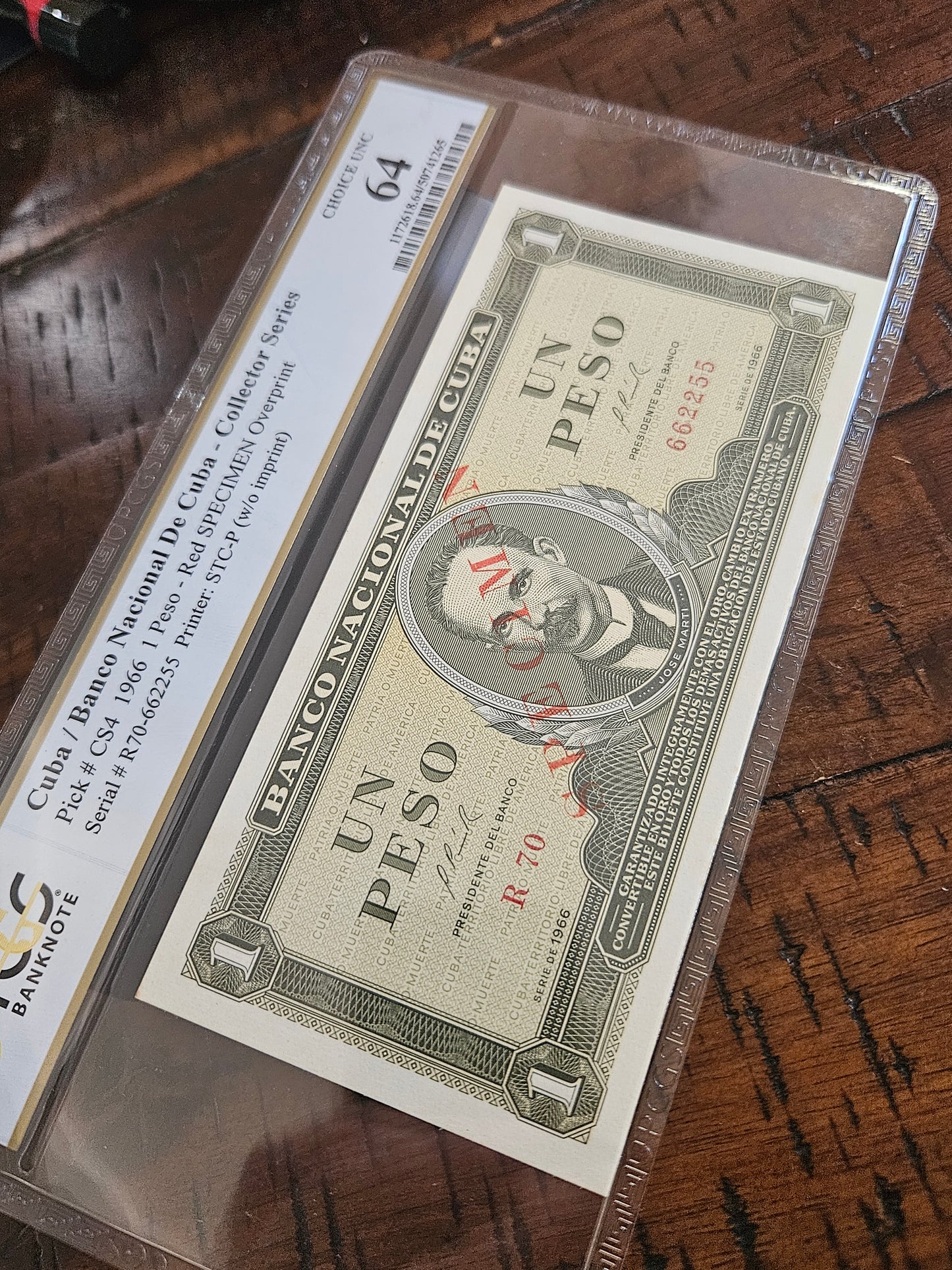 1966 1 Peso National bank of cuba