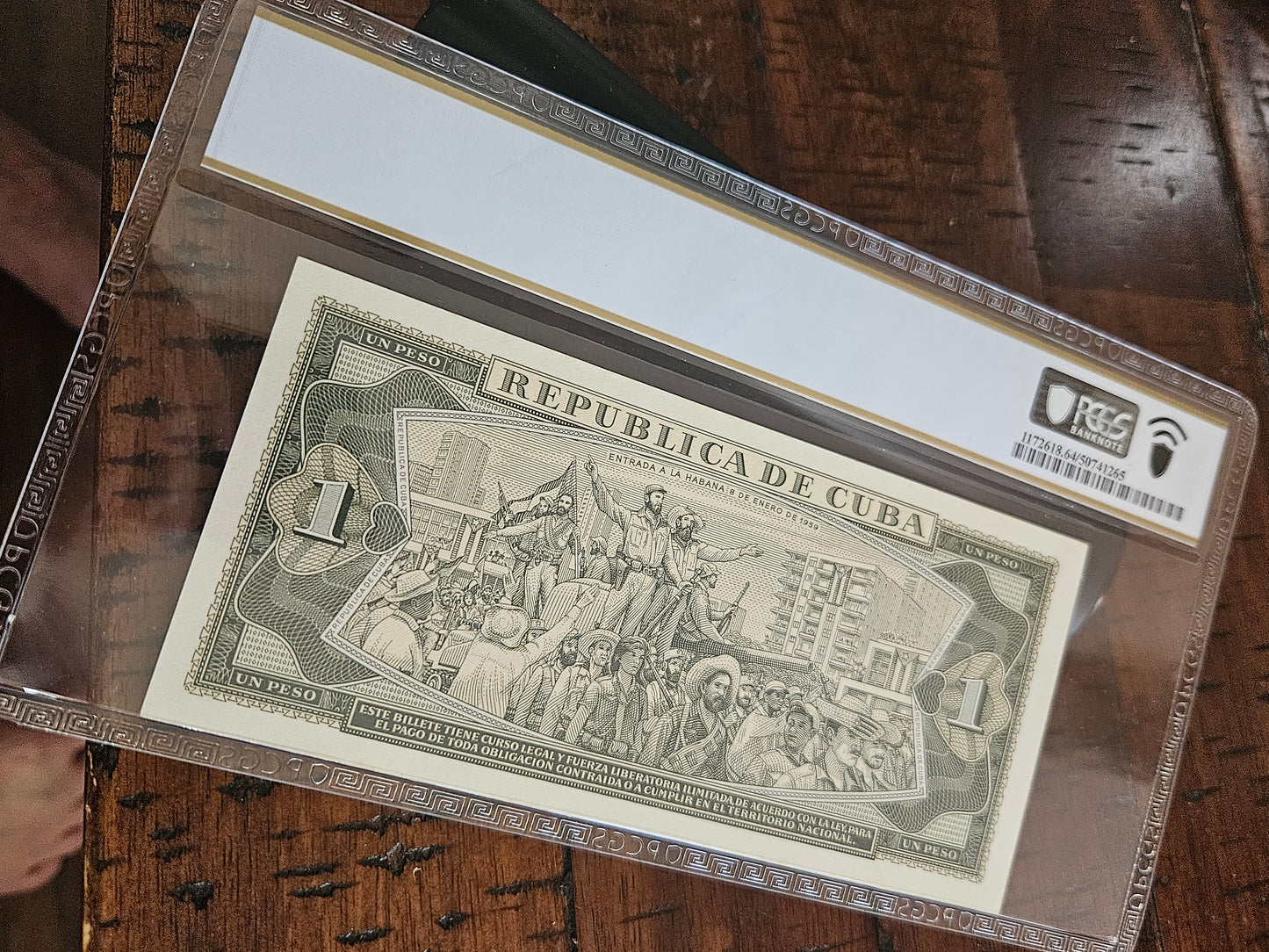 1966 1 Peso National bank of cuba