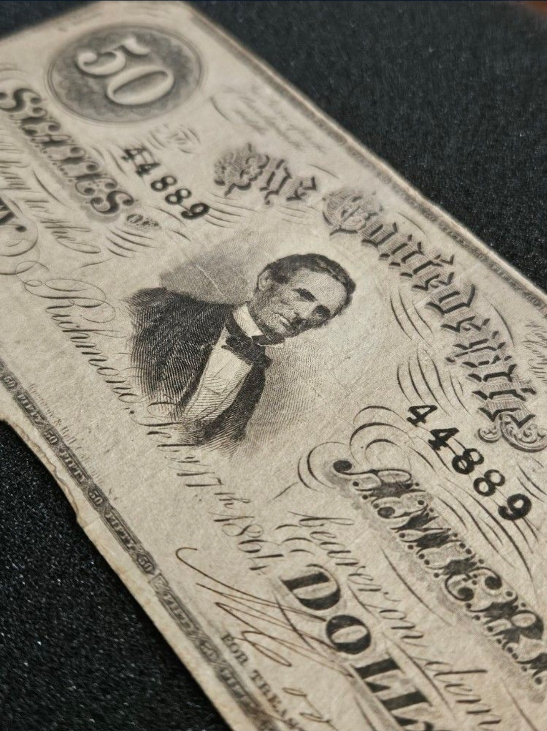 1864 Confederate State of America $50