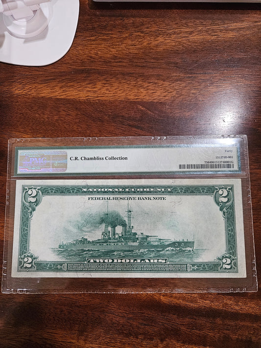 1918 $2 Federal Reserve BankNote ( Battleship )