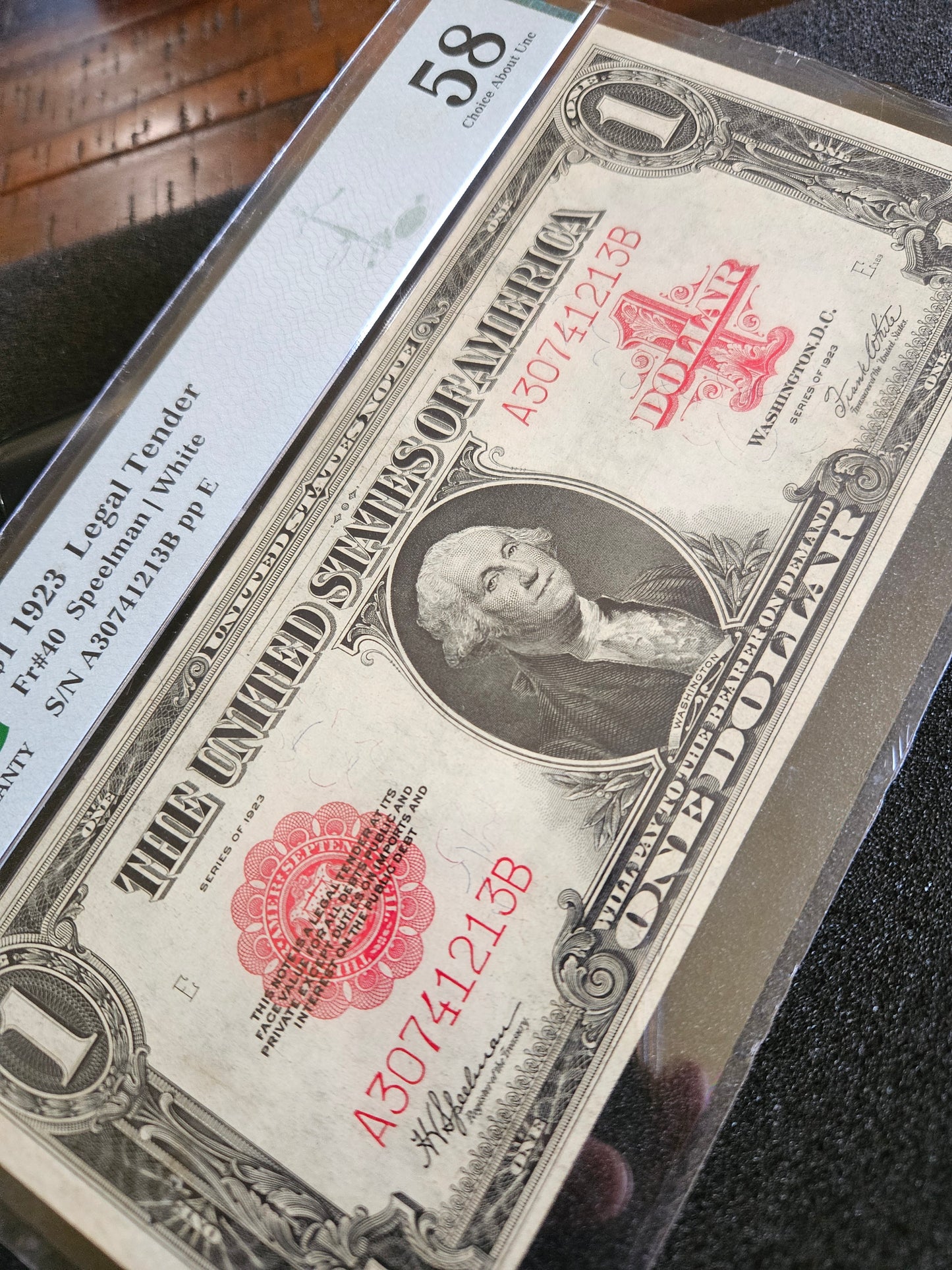 1923 $1 red seal