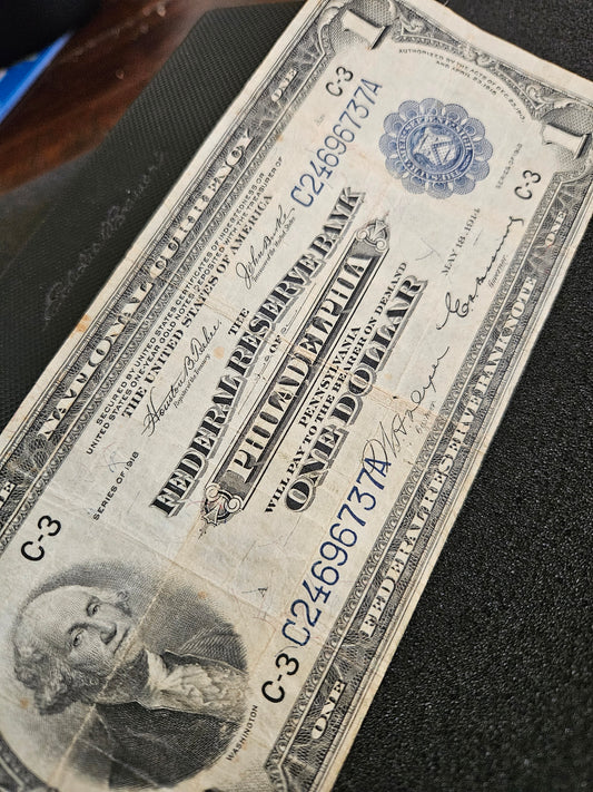 1918 $1 National Currency