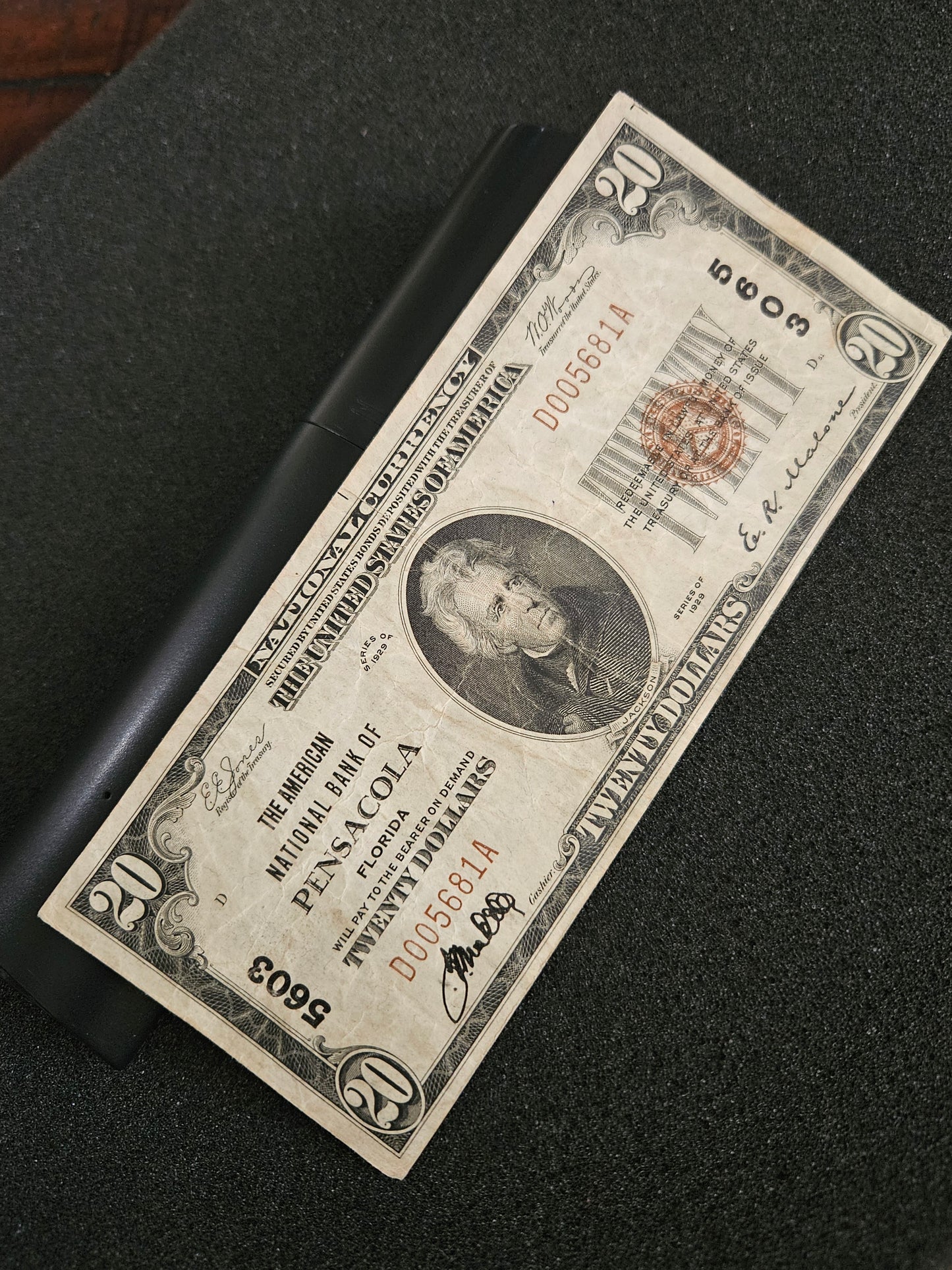 1929 $20 national bank note
