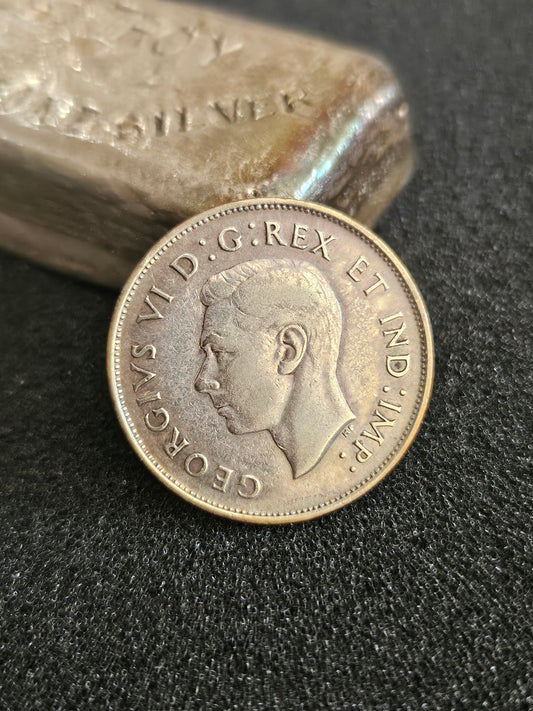 1939 Canadian Half Dollar Silver Coinage
