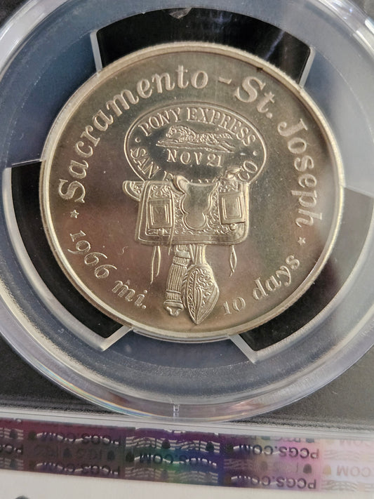 1960 Pony Express Half Silver Dollar