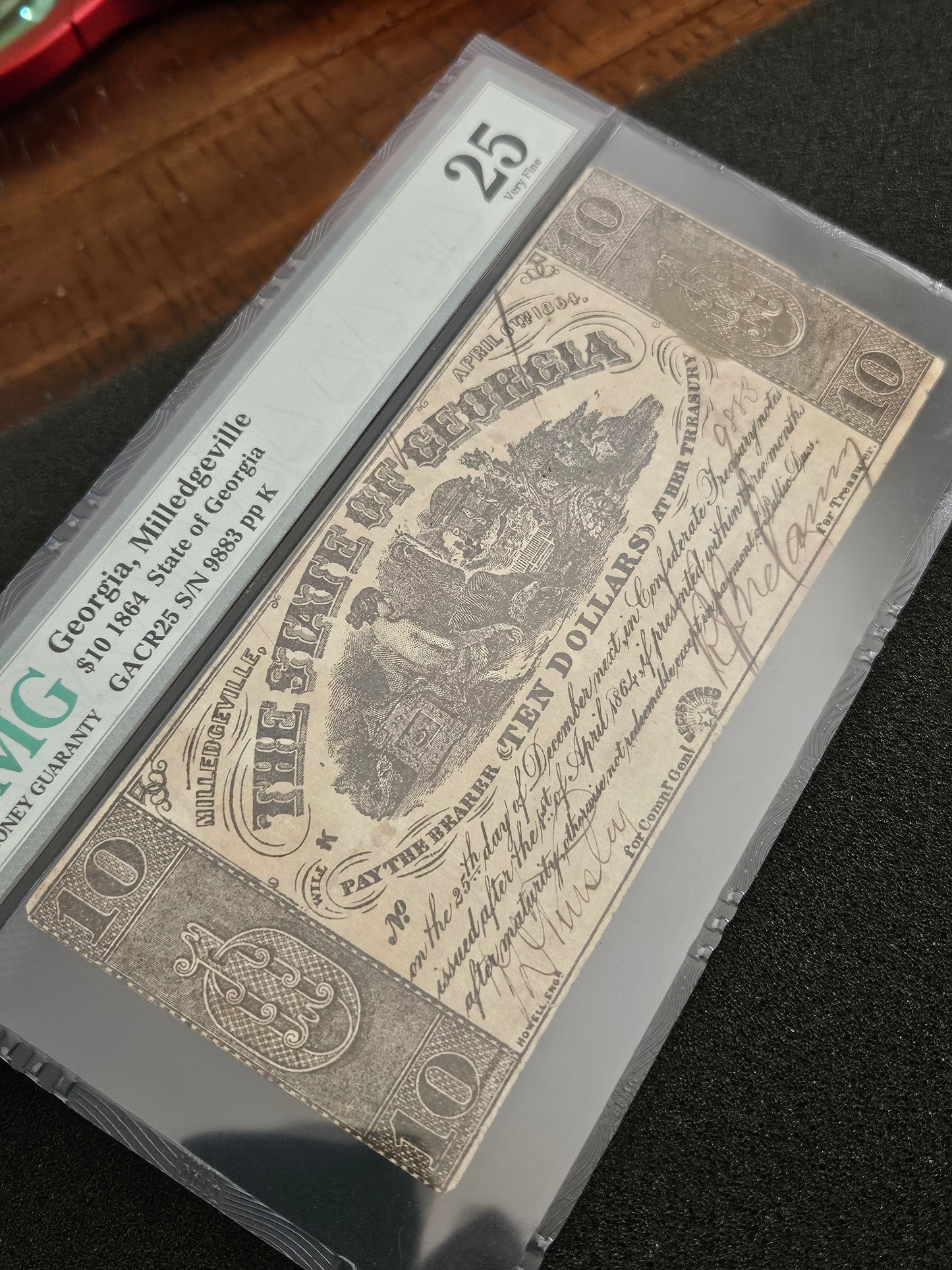 1864 $10 Note State of Georgia