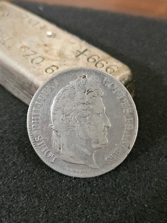 1832 French 5 Franc silver coinage