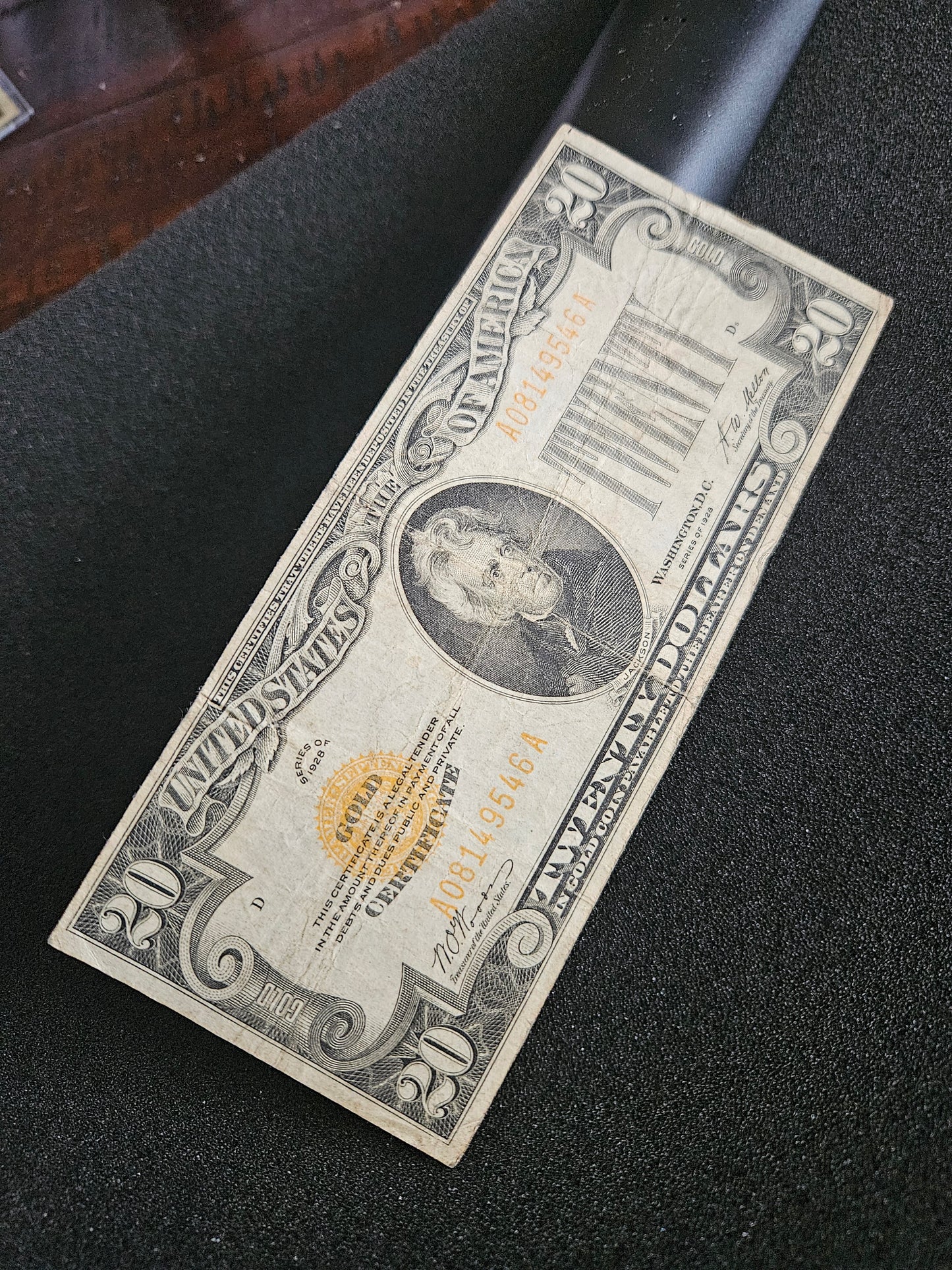 1928 $20 Gold Certificate