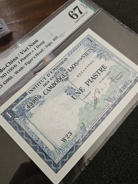 1954 Indo-China / Vietnam 1 Piastre