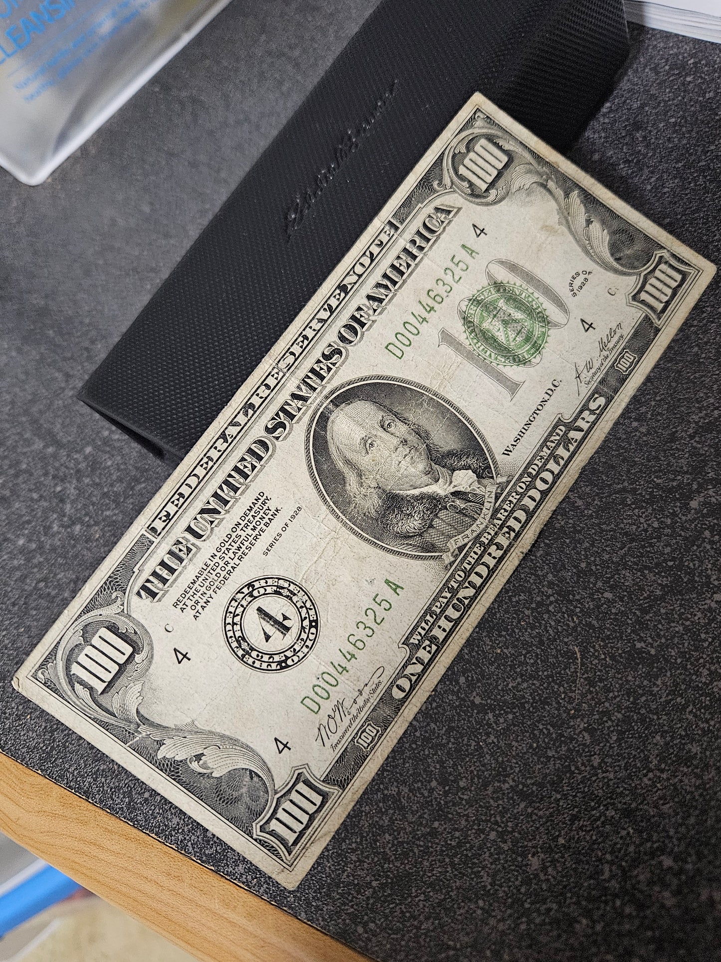 1928 $100 " Gold On Demand "