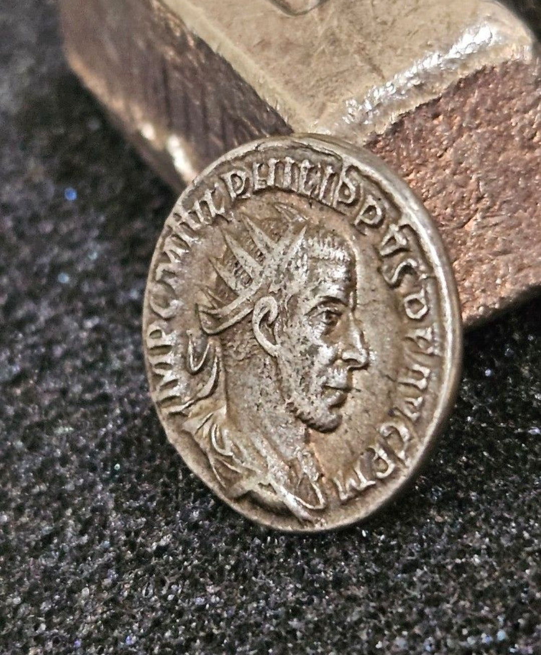 Circa 247 - 249 A.D. Roman Silver coin