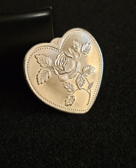 Heart Shape silver bullion
