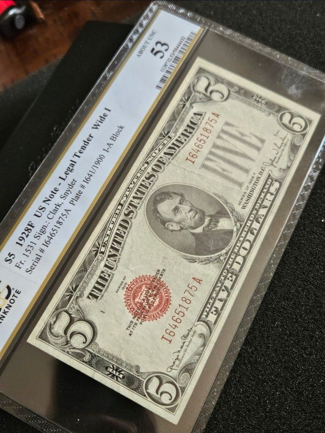 1928-F $5 Legal Tender