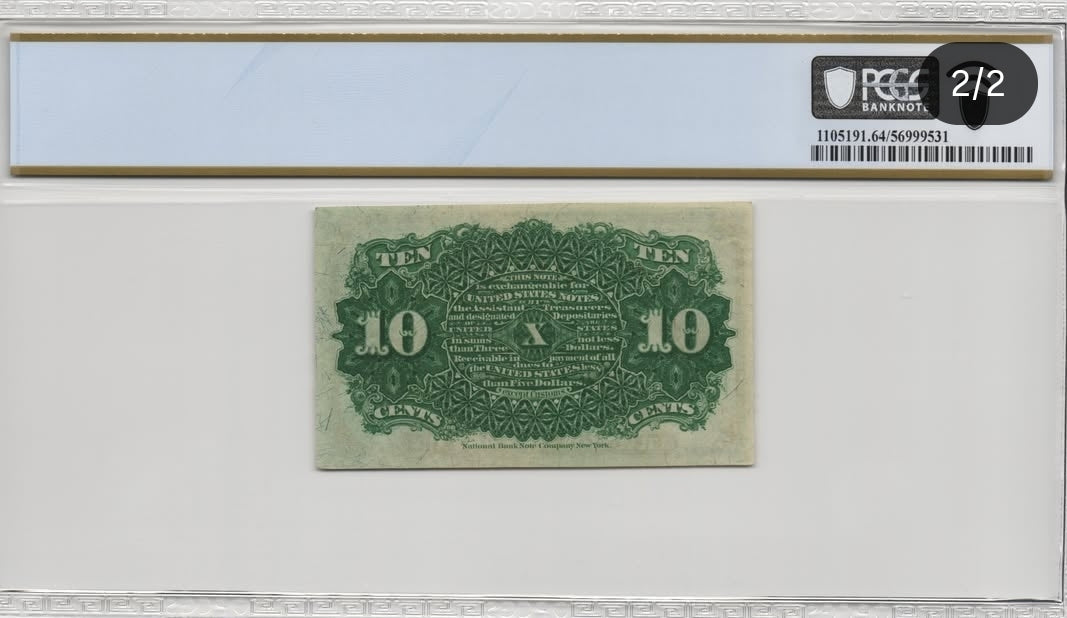 Fourth issue 10c Fractional Currency