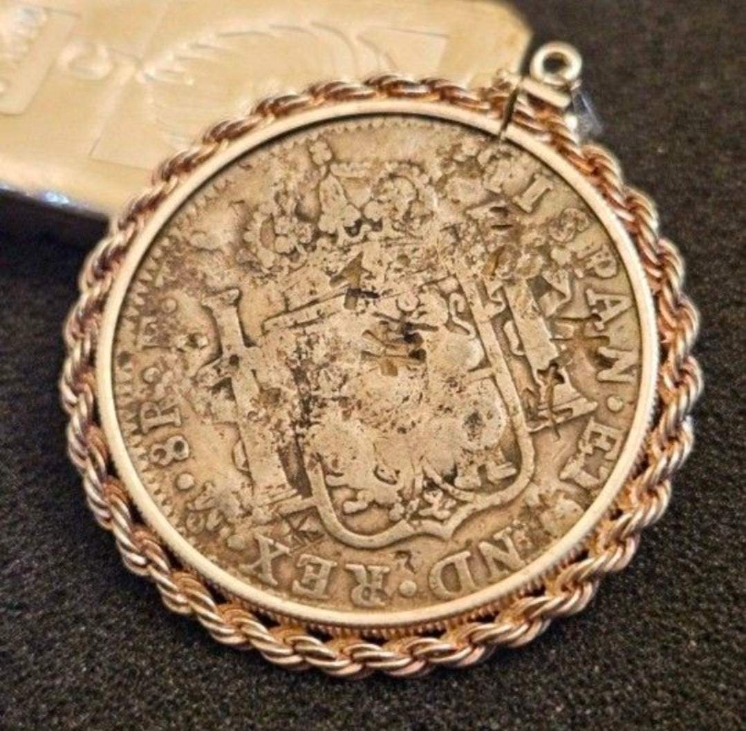 1803 Spanish 8 Reales pendant with Chopmarks