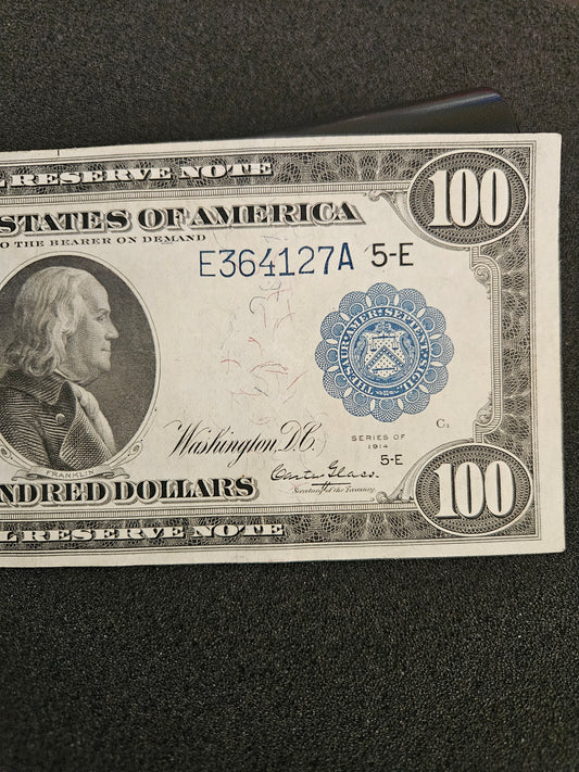 1914 $100 Federal Reserve Note FR ( 1101 )