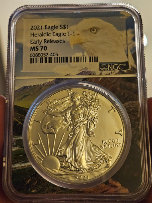 2021 American Silver Eagle T-1