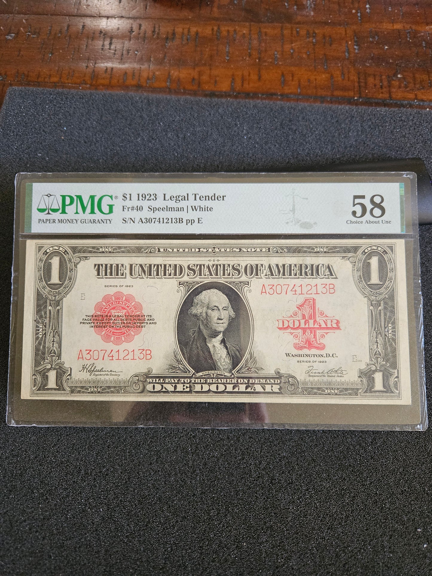 1923 $1 red seal
