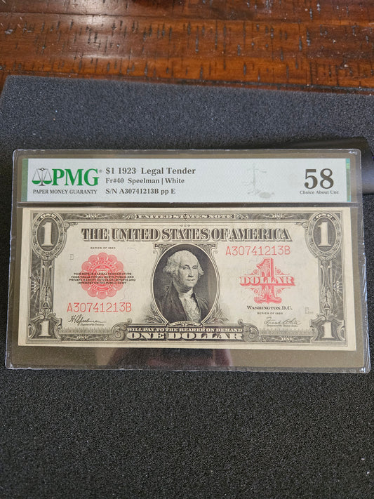 1923 $1 red seal