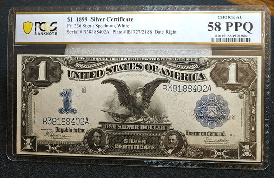 1899 $1 silver certificate