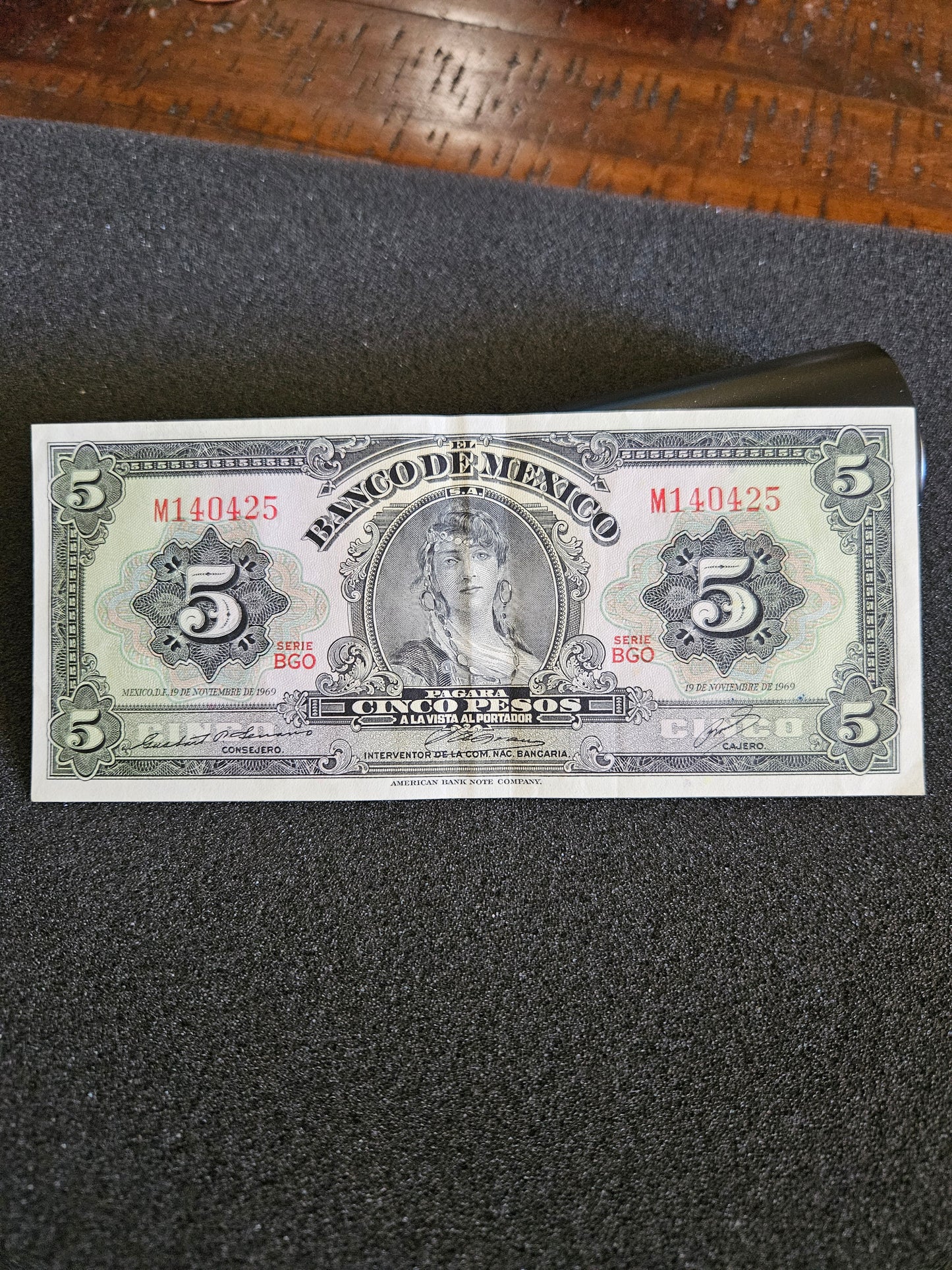 1969 Mexico Cinco Pesos