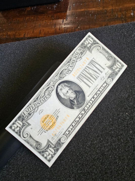 1928 $20 Gold Certificate
