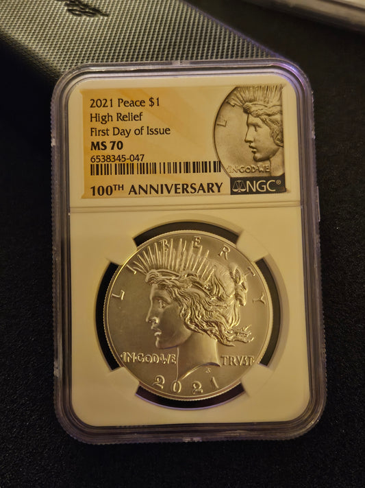 2021 Peace Dollar High Relief