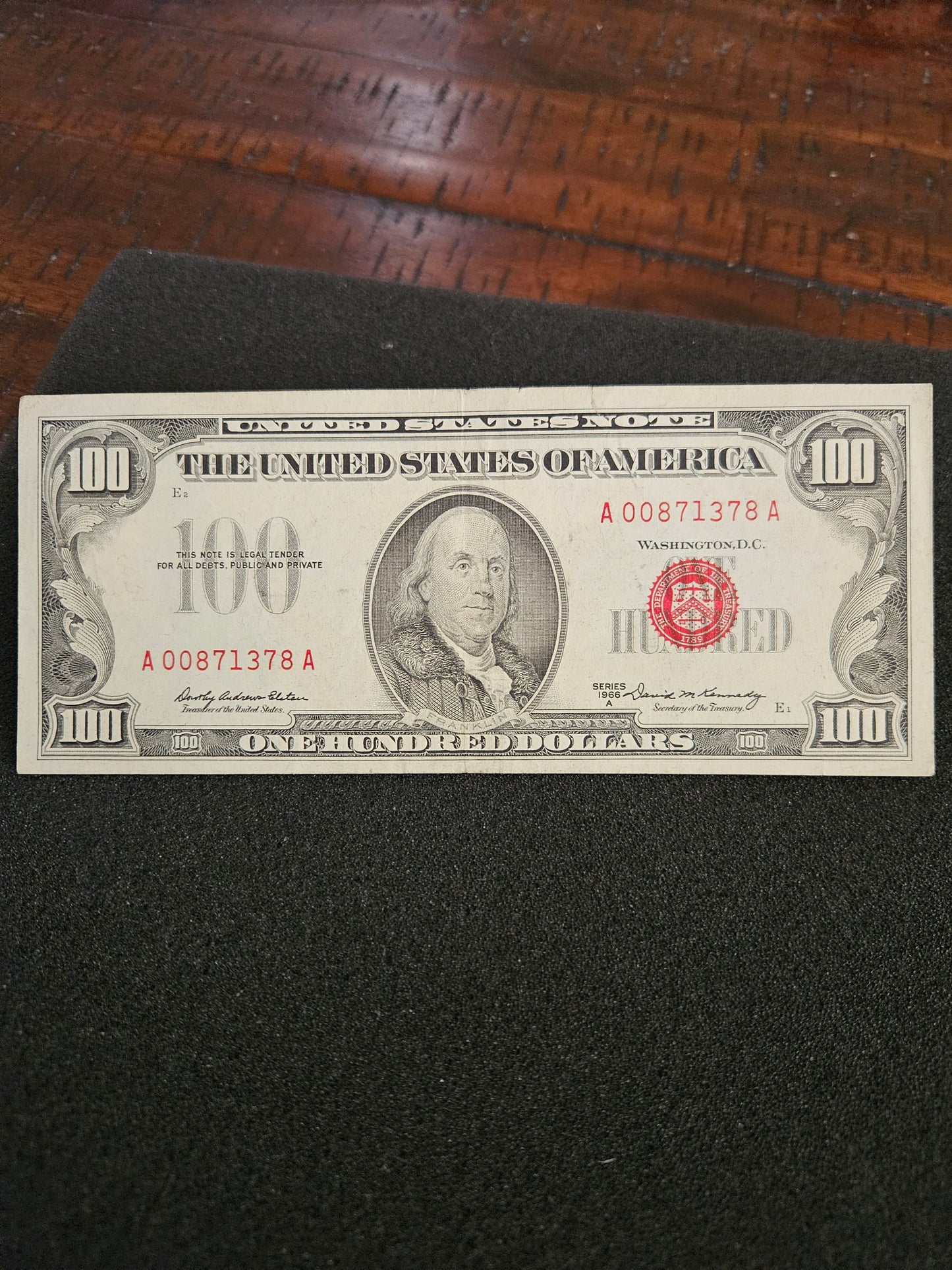1966A $100 Red seal