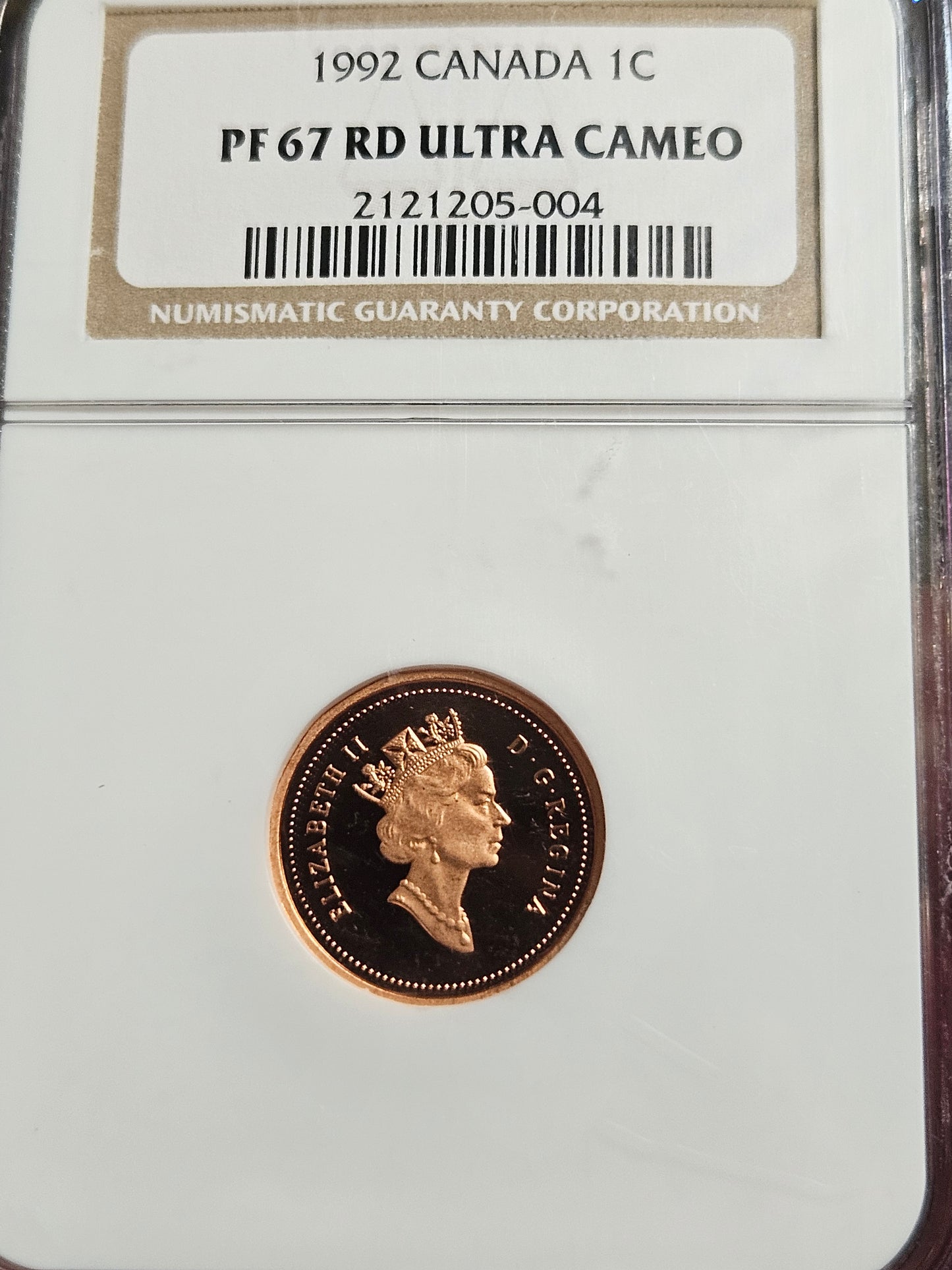 1992 Canadian Cent